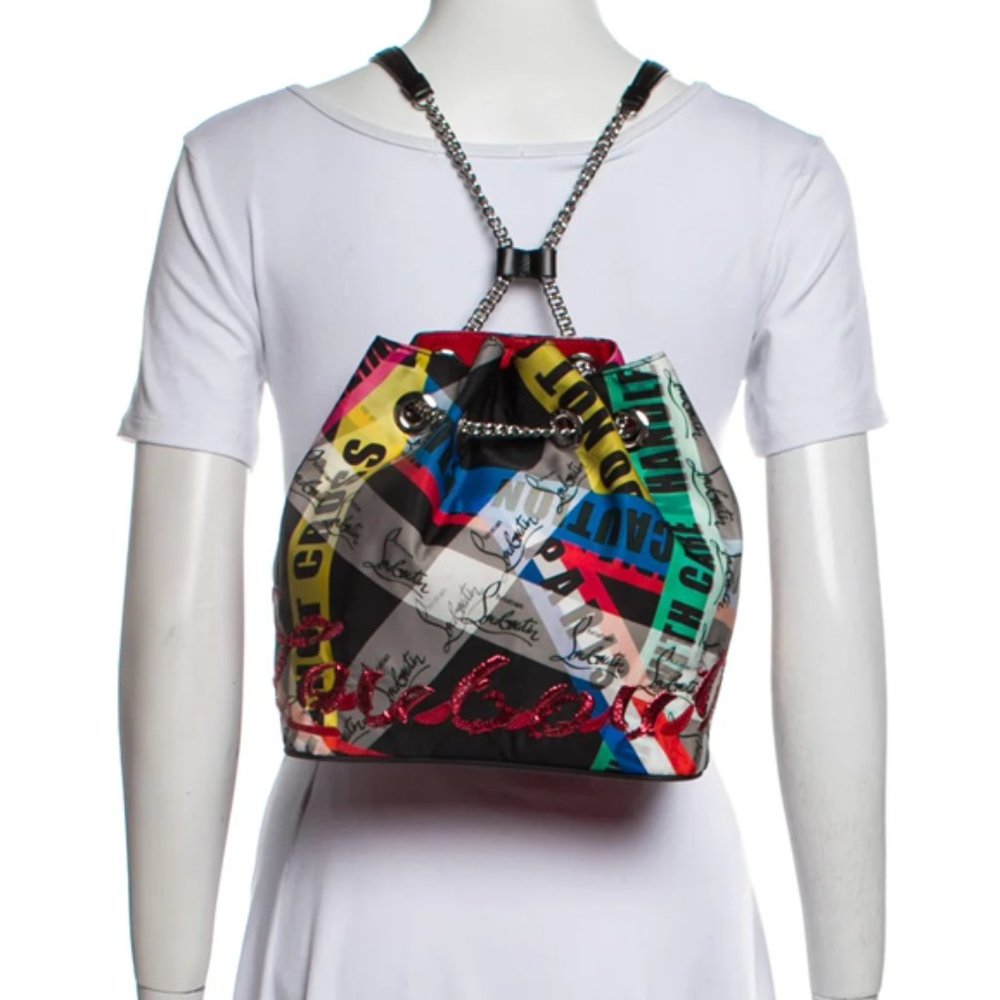Christian Louboutin Logo Chain-Link Backpack - Picture 4 of 6